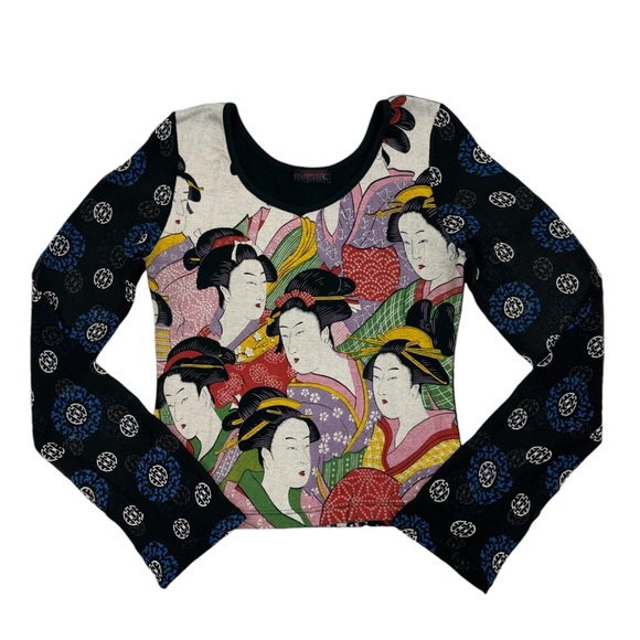 Custo Barcelona Long Sleeve Geisha Paisley Print Small - Picture 1 of 14